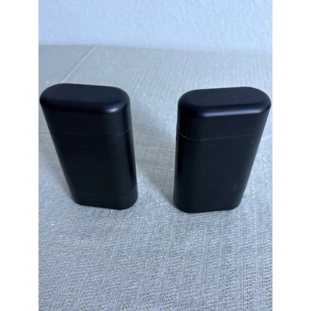 Wild Deodorant Case Set of two Black new unused Refillable Aluminum Matte Finish